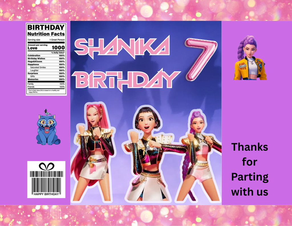 Party Goodie Bag Templates - Digital Download