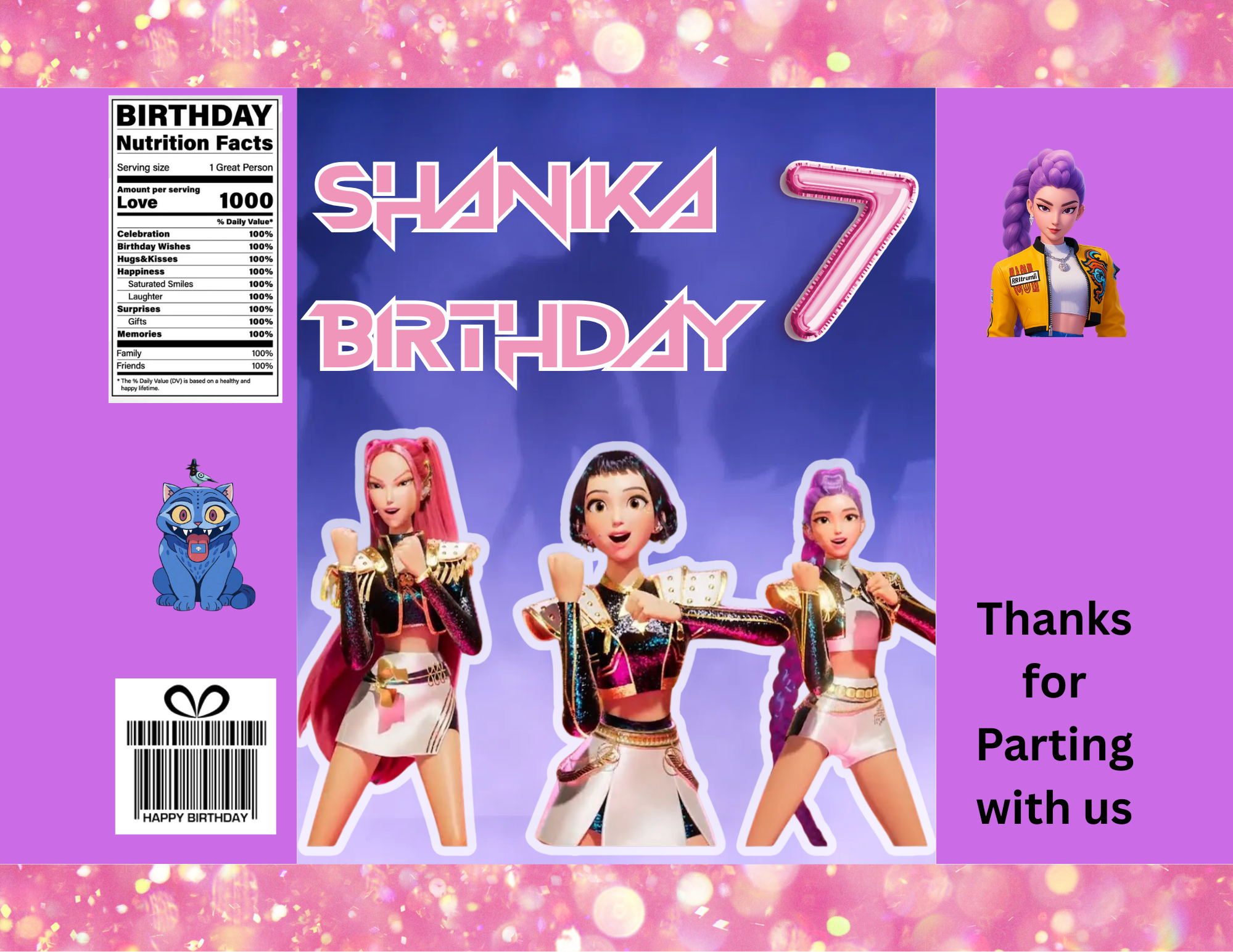 Party Goodie Bag Templates - Digital Download